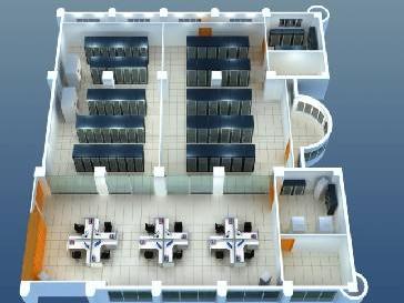 海南某衛(wèi)生局直觀機(jī)房，3D機(jī)房監(jiān)控界面設(shè)計(jì)