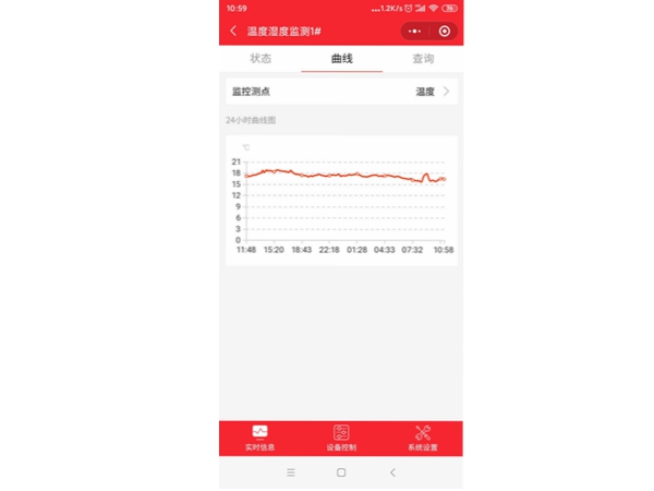 手機微信機房監(jiān)控軟件溫濕度數(shù)據(jù)