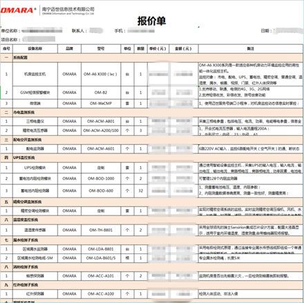 邁世免費提供數(shù)據(jù)中心機房監(jiān)控設備配置清單
